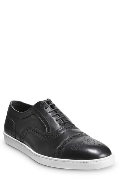 Allen Edmonds Strand Cap Toe Oxford Sneaker In Black Leather