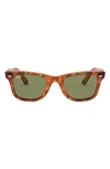 Ray Ban 'classic Wayfarer' 50mm Sunglasses In Havana Gold/ Green Solid