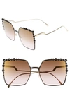 Fendi 60mm Gradient Square Cat Eye Sunglasses In 02o5-53