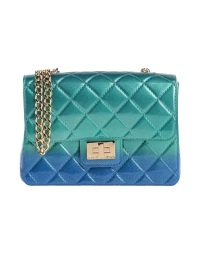 Designinverso Handbags In Emerald Green
