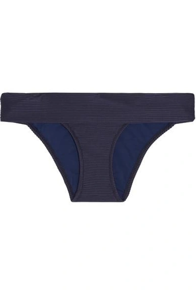 Heidi Klein Hamptons Fold-over Bikini Briefs In Midnight Blue