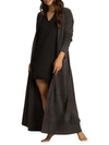 Barefoot Dreams Cozychic Lite Ribbed Long Robe In Carbon