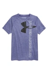 Under Armour Boys' Tech Split Logo Tee - Big Kid In Royal/ Black