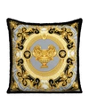 Versace Le Vase Baroque Silk Decorative Pillow, 18 X 18 In Black/gray