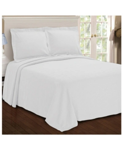 Superior 100% Cotton Paisley Matelasse All-season 3-piece Coverlet Set, Queen In White