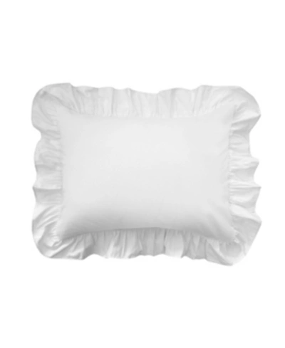 Fresh Ideas Ruffled Poplin Pillow Standard Sham Bedding In White
