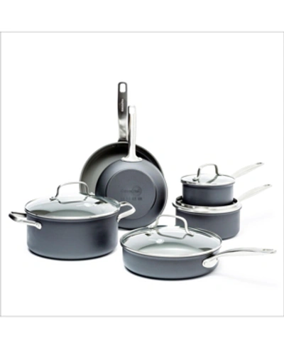 Greenpan Chatham 10-pc. Ceramic Non-stick Cookware Set In Grey