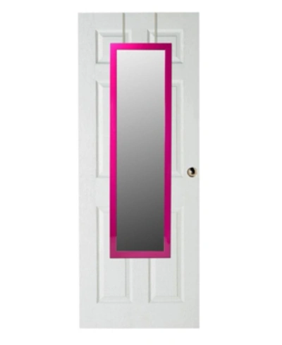 Home Basics Over The Door Mirror, Pink