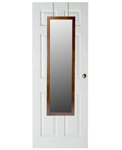 Home Basics Over The Door Mirror, Natural In Light Brow