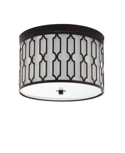 Jonathan Y Link 3-light Metal Led Flush Mount In Black
