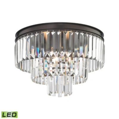 Elk Lighting Palacial 3 Light Semi Flush In Oil Rubbed Bronze