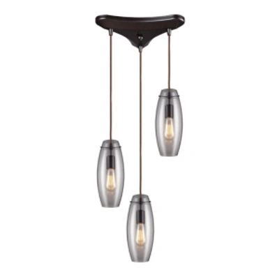 Elk Lighting Menlow Park 3-light Pendant In Oiled Bronze