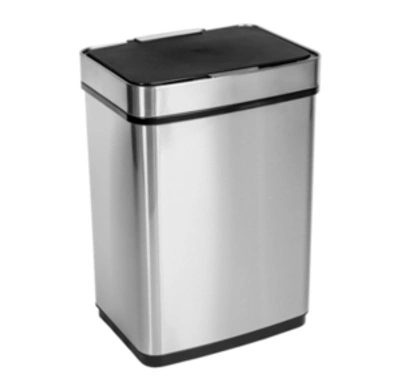 Honey Can Do 50l Stainless Steel Trash Can With Motion Sensor And Soft Close