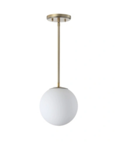 Jonathan Y Bleecker Metal/glass Globe Led Pendant In White
