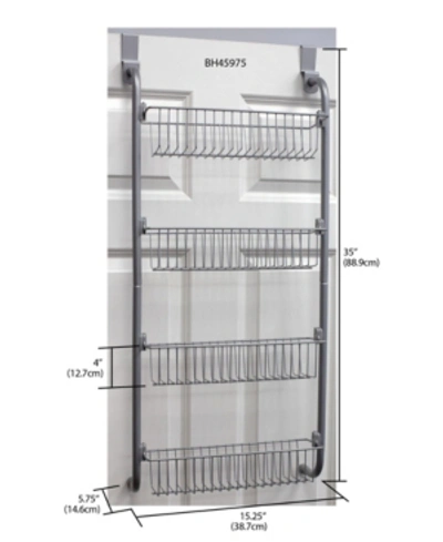 Home Basics Hds Trading Heavy Duty 4 Tier Over The Door Metal Pantry Organizer In Gray