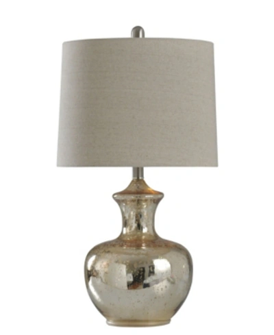 Stylecraft Mercury Glass Table Lamp In Gray