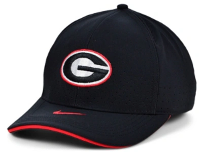 Nike Georgia Bulldogs Sideline Aero Flex Cap In Black