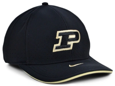 Nike Purdue Boilermakers Sideline Aero Flex Cap In Black