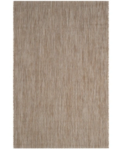 Safavieh Courtyard Cy8521 Natural And Black 4' X 5'7" Outdoor Area Rug In Nude Or Na
