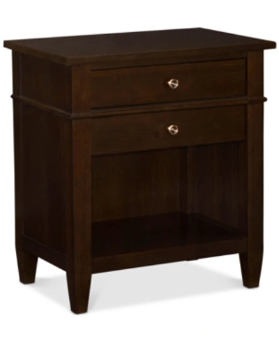 Simpli Home Thompson Bedroom Side Table In Tobacco Brown