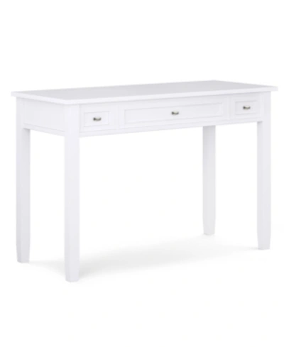 Simpli Home Warm Shaker Solid Wood Desk In White