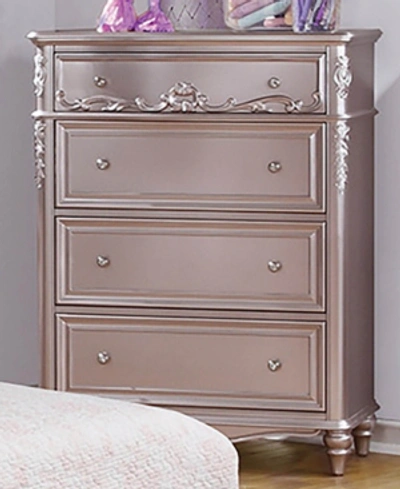 Coaster Home Furnishings Caroline 4-drawer Decorative Chest In Pink