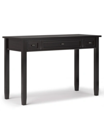 Simpli Home Warm Shaker Solid Wood Desk In Dark Brown