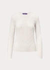 Ralph Lauren Cable-knit Cashmere Sweater In Black