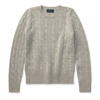 Polo Ralph Lauren Kids' Cable-knit Cashmere Sweater In Medium Grey Heather