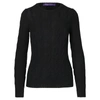 Ralph Lauren Cable-knit Cashmere Sweater In Lux Black