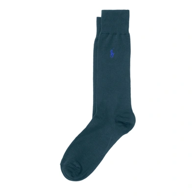 Polo Ralph Lauren Stretch Wool Trouser Socks In Green