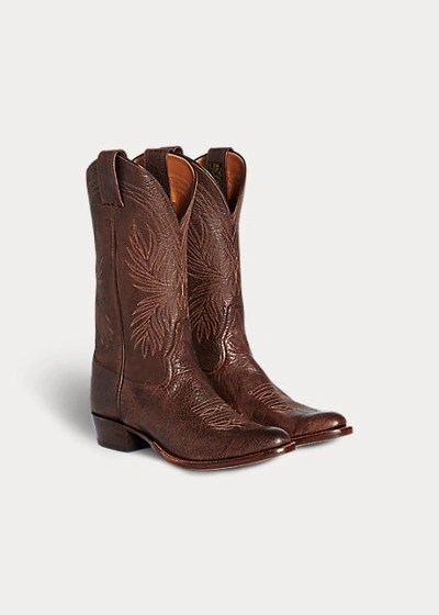 Double Rl Plainview Cowboy Boot In Brown