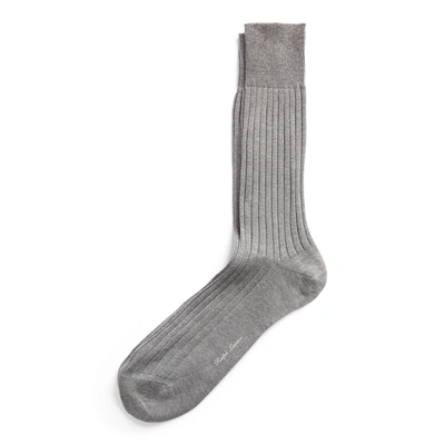 Polo Ralph Lauren Rib-knit Cotton Trouser Socks In Ltgyh