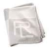 Ralph Lauren Northam Throw Blanket In Classic Cream/grey