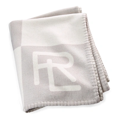 Ralph Lauren Northam Throw Blanket In Classic Cream/grey