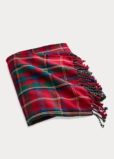 Ralph Lauren Castelford Throw Blanket In Red Multi