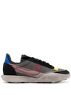 Nike Waffle Racer 2x Rubber-trimmed Ripstop And Suede Sneakers In Black