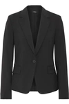 Theory Gabe Wool-blend Crepe Blazer In Black