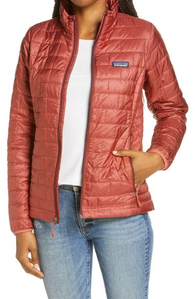 Patagonia Nano Puff Water Resistant Jacket In Spanish Red