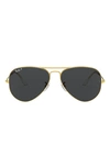 Ray Ban Aviator 55mm Sunglasses In Black Gold
