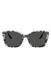 Prada 54mm Gradient Cat Eye Sunglasses In Grey Tortoise/ Dark Grey