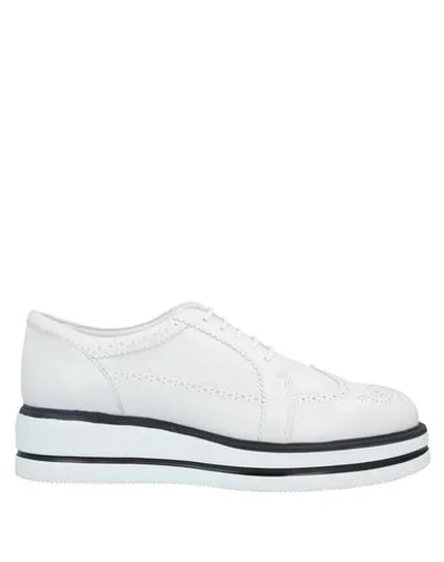 Hogan Lace-up Shoes In White