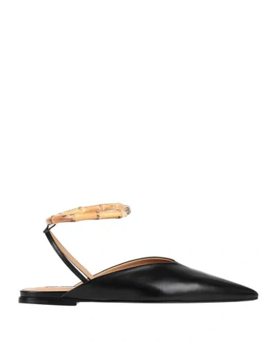 Jil Sander Ballet Flats In Black