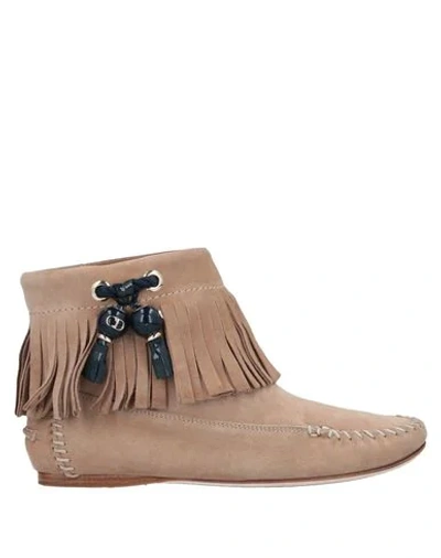 Dior Ankle Boots In Beige