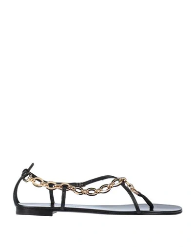 Giuseppe Zanotti Toe Strap Sandals In Black