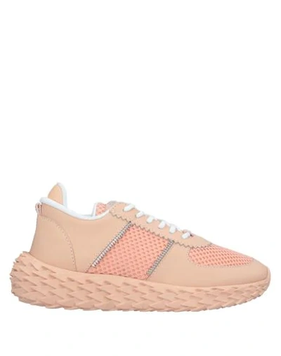 Giuseppe Zanotti Sneakers In Salmon Pink
