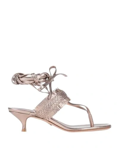 Dior Toe Strap Sandals In Copper