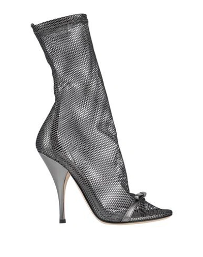 Marco De Vincenzo Ankle Boots In Steel Grey