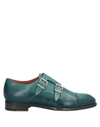 Santoni Loafers In Green