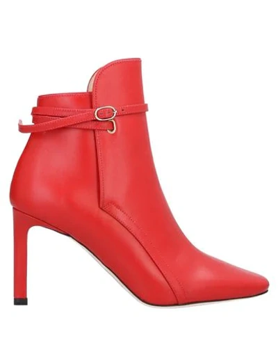 Nina Ricci Ankle Boots In Red
